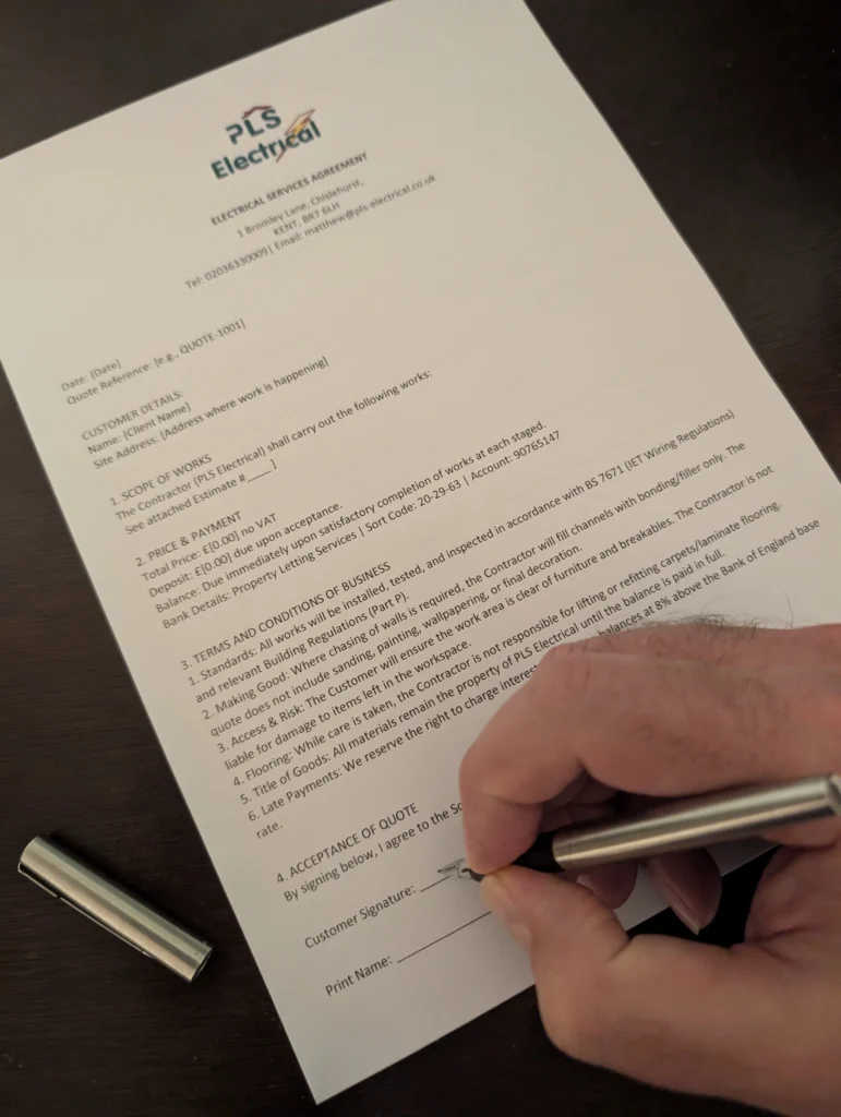 terms and conditions of business